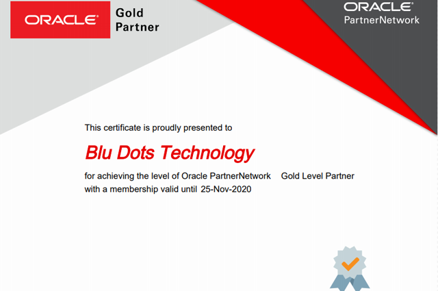 Oracle Gold partner